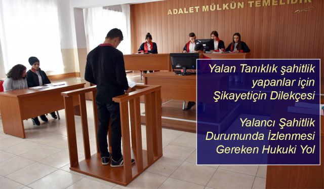 Yalan Tanıklık şahitlik yapanlar için Şikayetiçin Dilekçesi