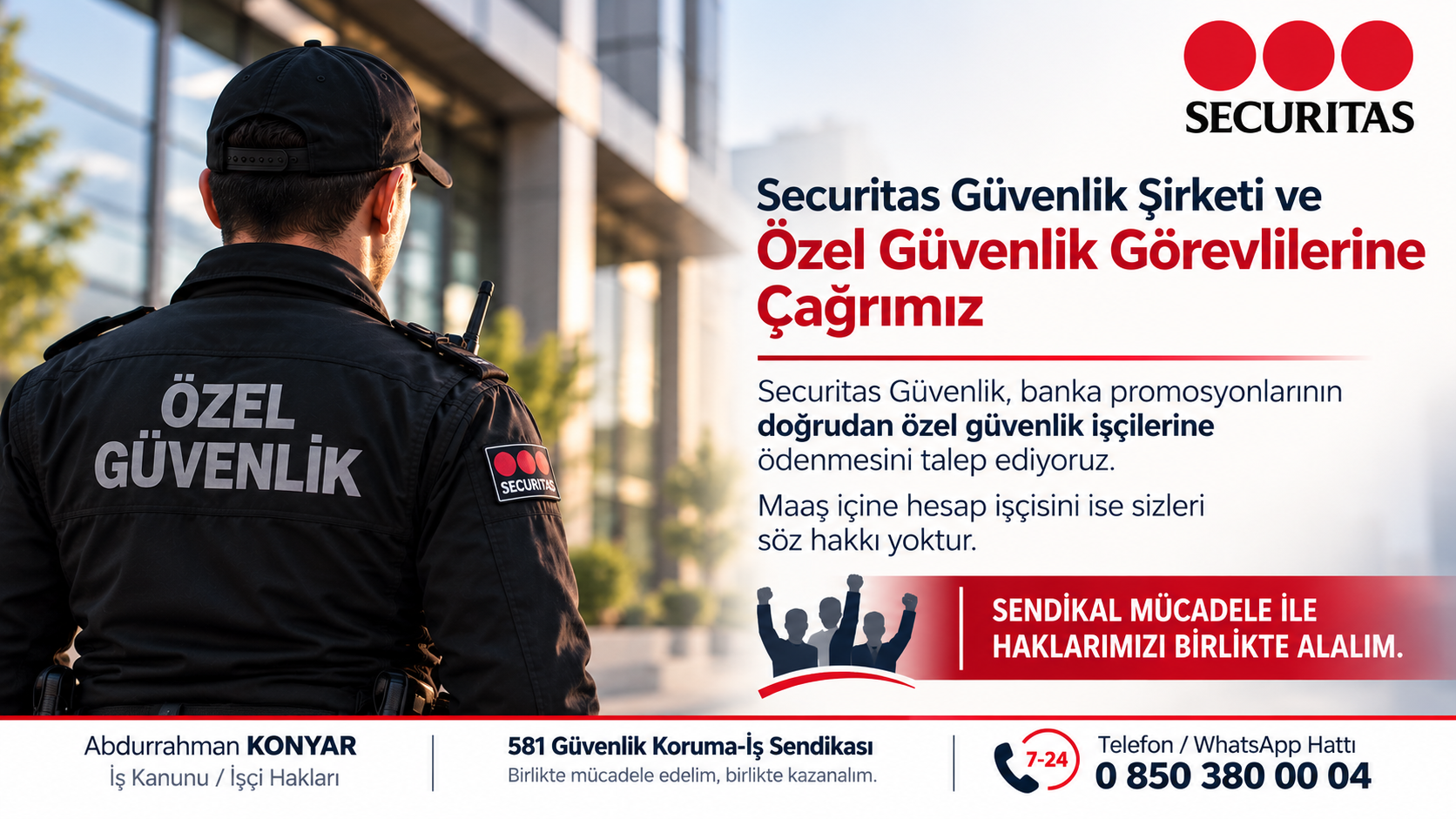Securıtas güvenlik şirketi ve Özel güvenlik görevlilerine çağrımız 